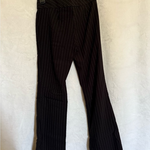 Forever 21 Black Pinstripe Flare Pants - Picture 3 of 3